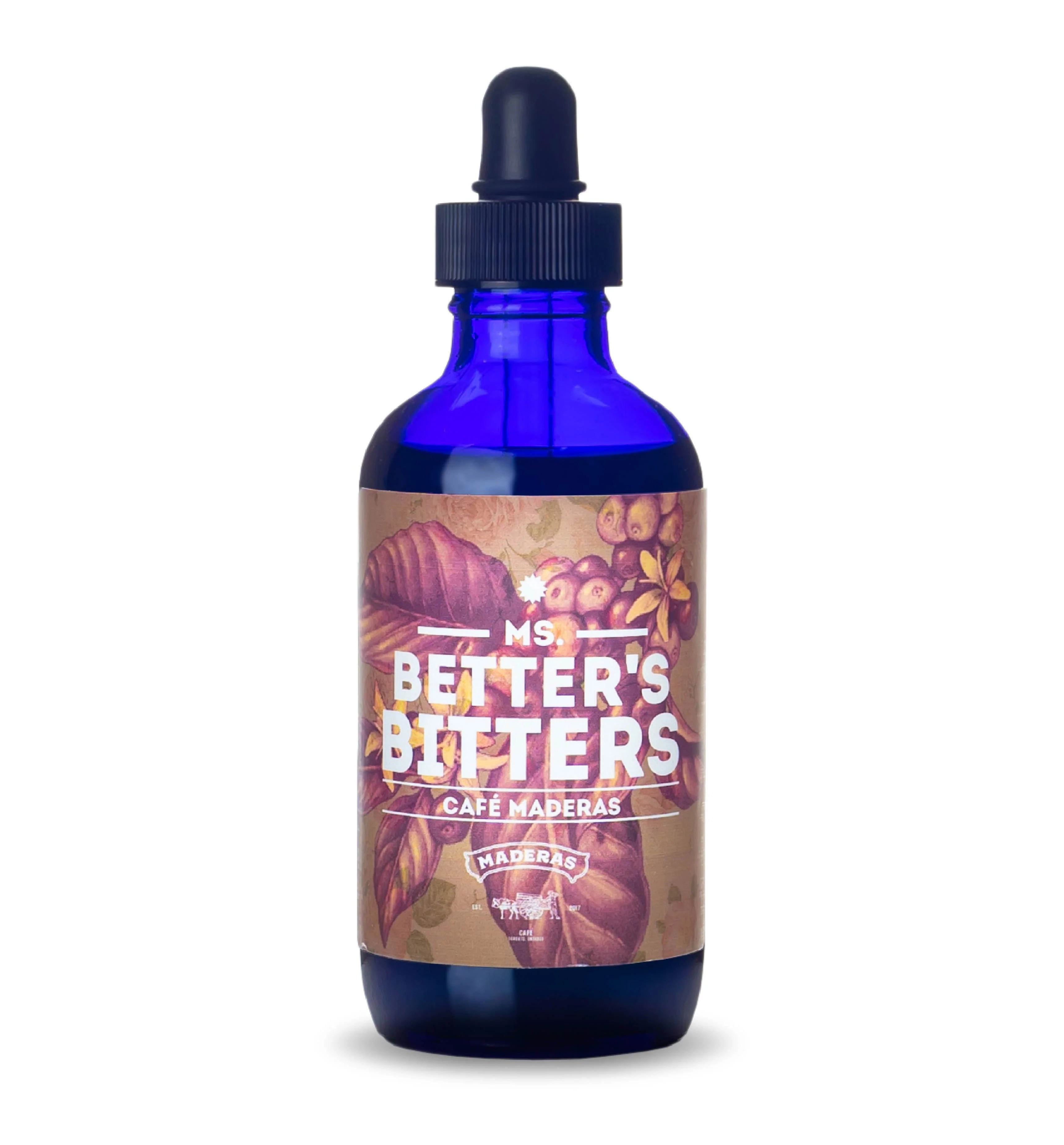 MS. BETTER'S BITTERS Cafe Maderas - Premium 4oz Cocktail Bitters for Old Fashioned, Manhattan & Craft Cocktails | Bar Essentials & Mixology Gift