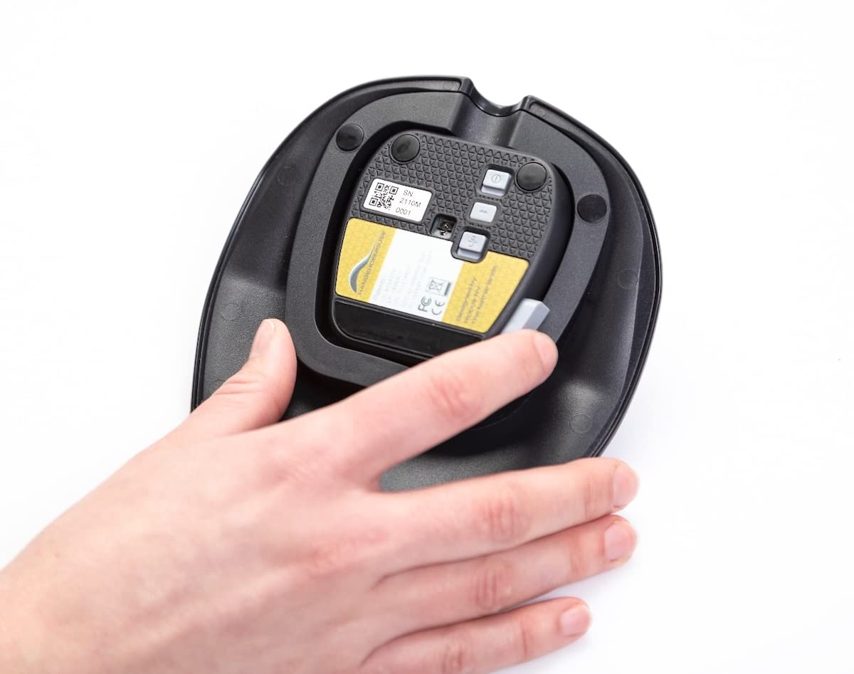 Ergonomic Ambidextrous Handshoe Mouse - Bluetooth & Wired Connectivity - Left/Right Hand Switchable - Compact Size for Office & Home Use