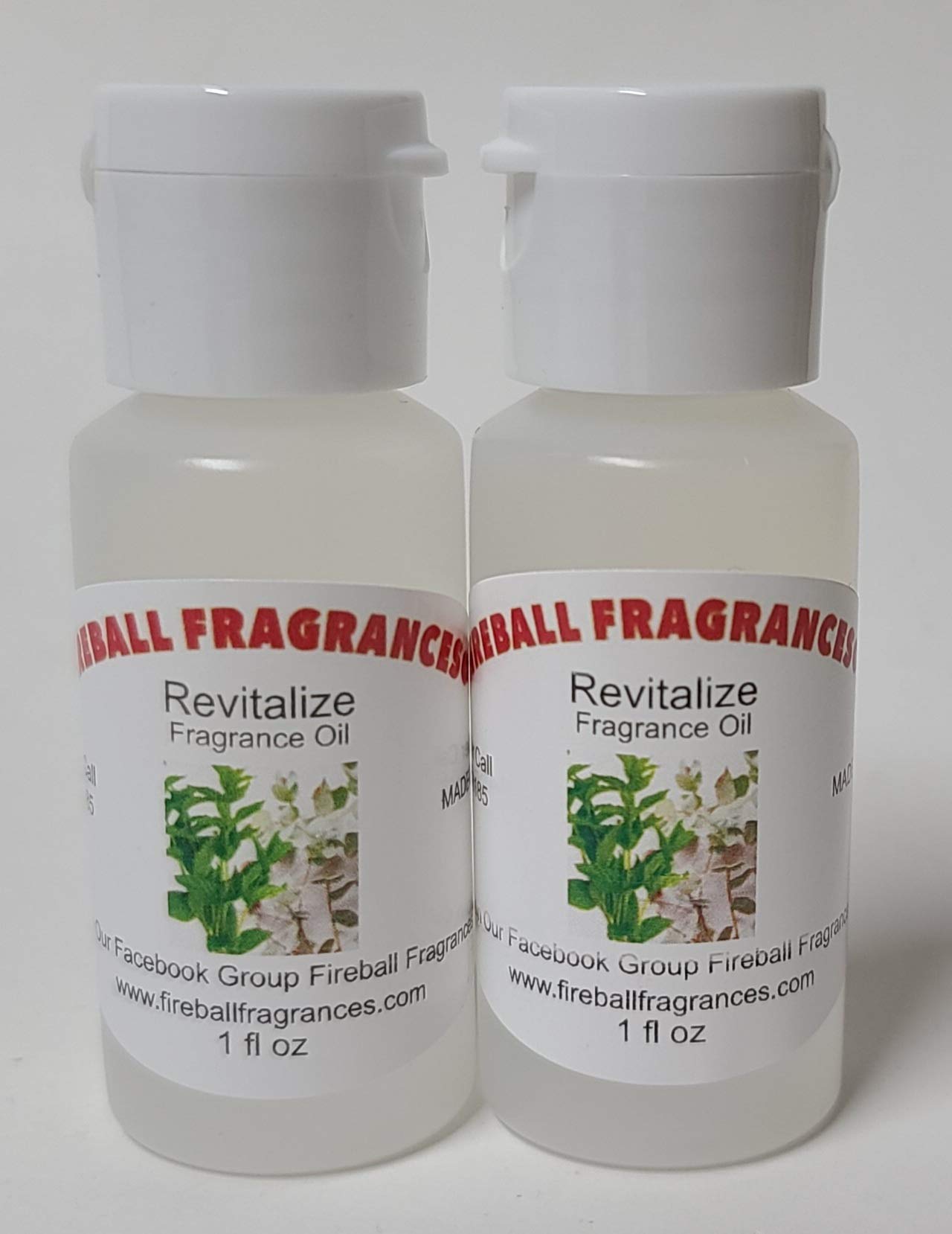 2 Pack Fireball Fragrances Revitalizing Essential Oils - Eucalyptus & Spearmint Scented Aromatherapy Oil, 1 Oz Bottles for Diffusers, Massage & Relaxation
