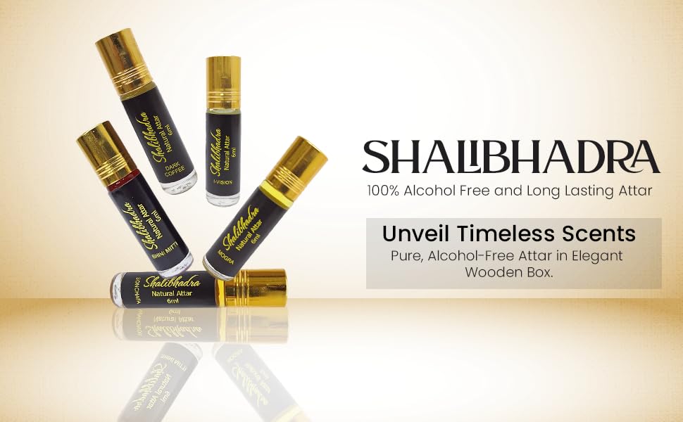 Shalibhadra Ambar Attar Perfume for Men & Women | 100% Alcohol-Free Arabic French Blend | Long-Lasting Roll-On Eau De Parfume (6ml) | Perfect for Daily Wear, Special Occasions & Gift Giving