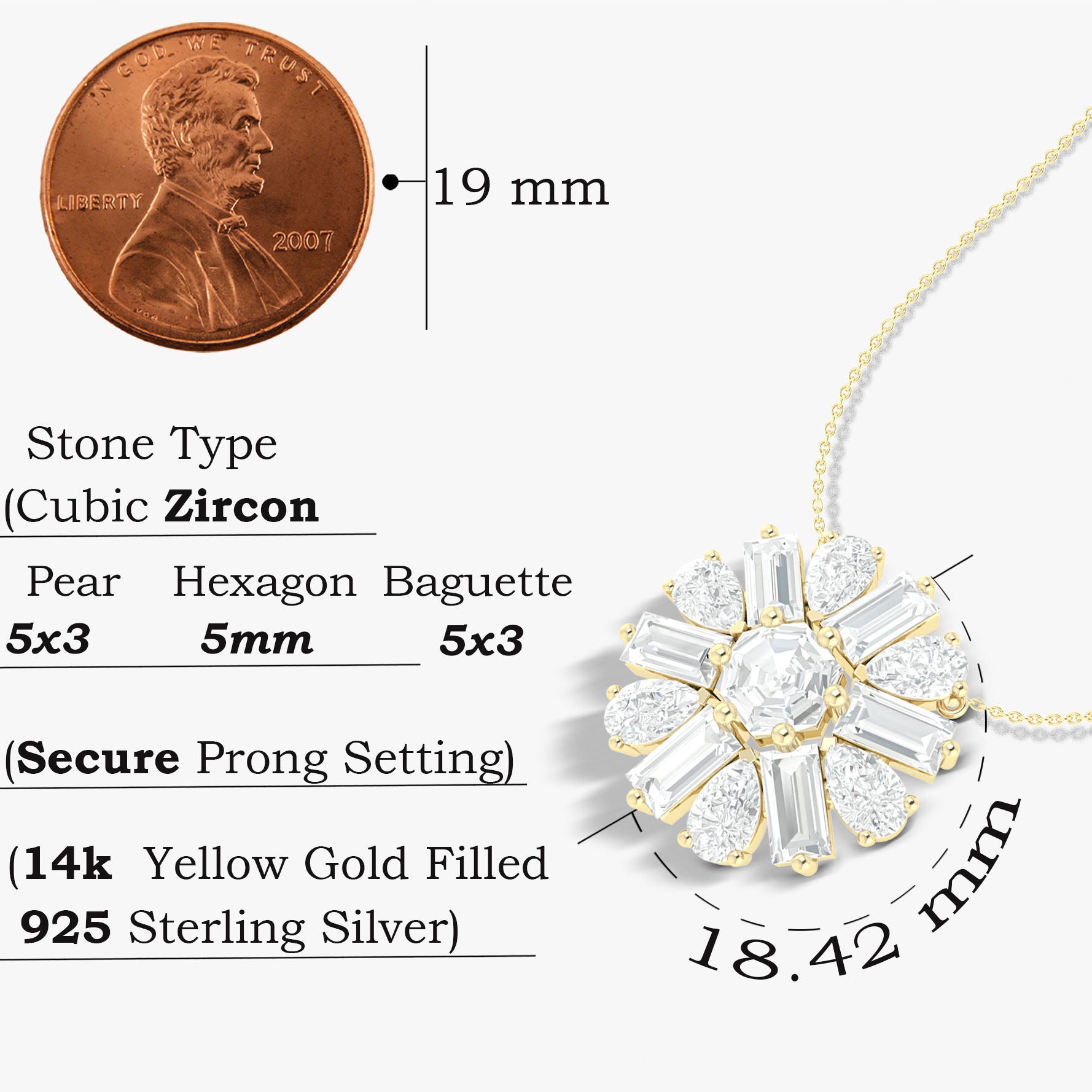 Luxury Zircon Simulated Diamond Round Pendant Necklace for Women - Elegant Cubic Zirconia CZ Jewelry Gift for Anniversary, Valentine's Day & Special Occasions