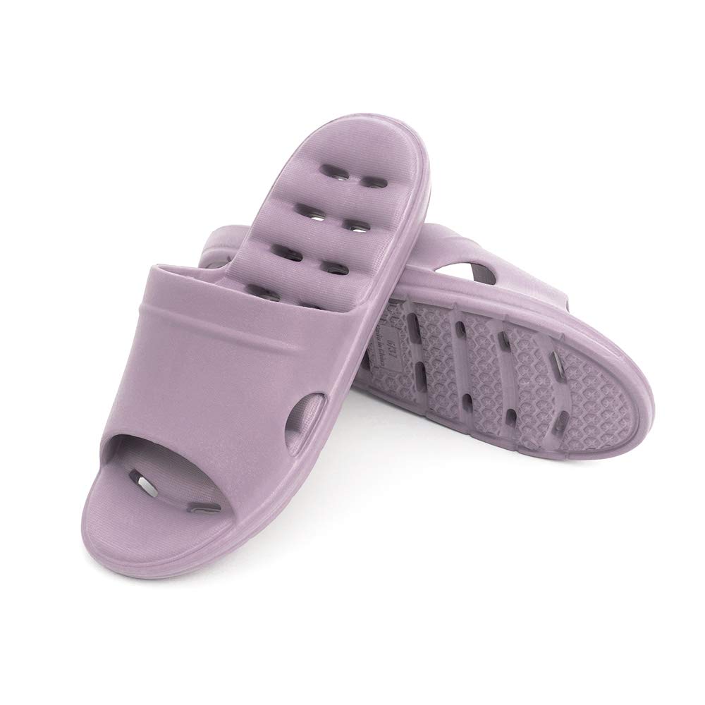**Luffymomo Women's Non-Slip Shower Sandals with Drainage Holes - Comfortable Bathroom Slippers for Spa, Pool & Home Use**