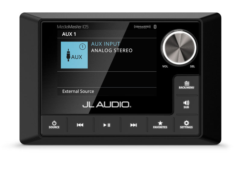 JL Audio MM105 MediaMaster Waterproof Marine Stereo with Color LCD Display - Perfect for Boats, Yachts & Outdoor Water Activities