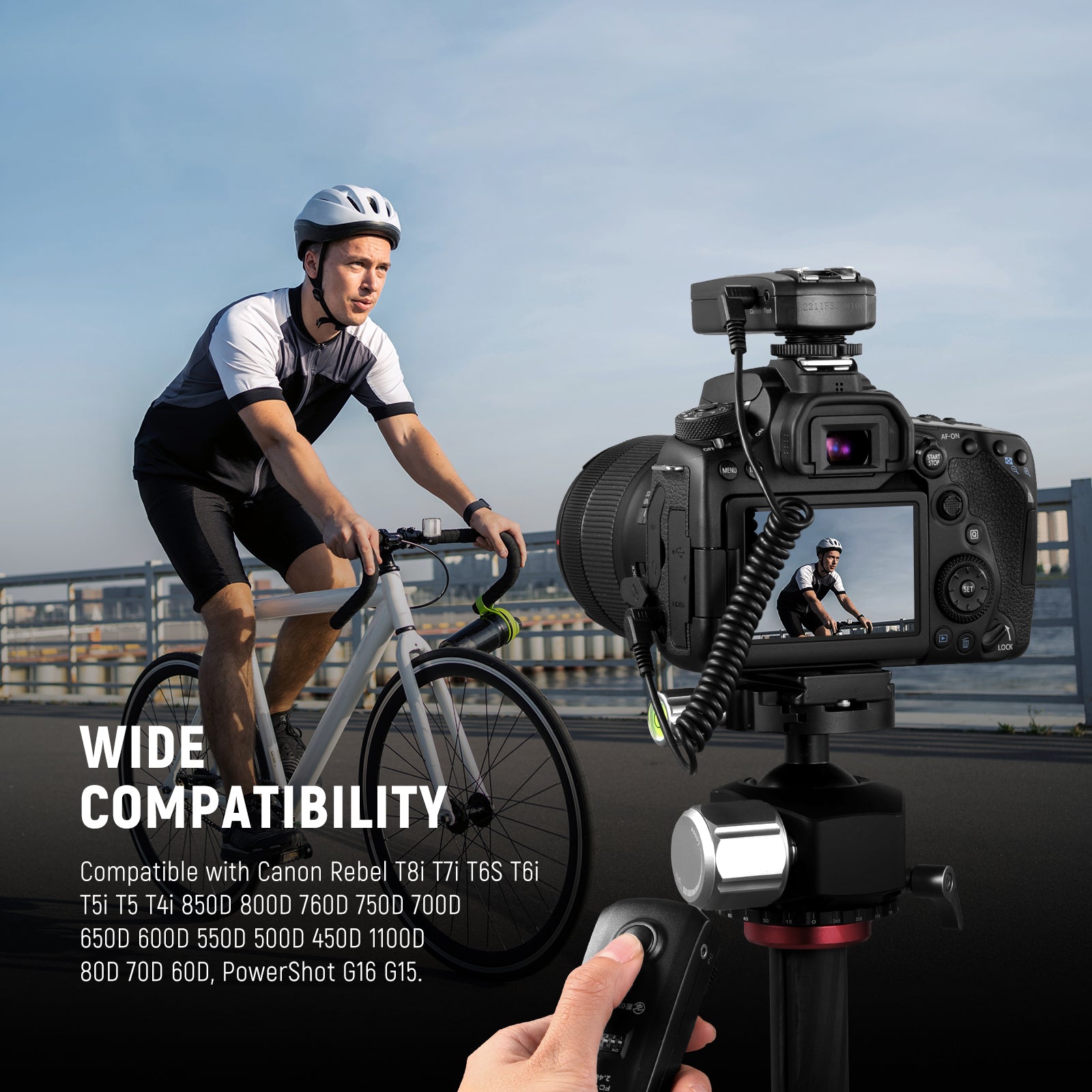 NEEWER 2.5mm to C1 Remote Shutter Release Cable for Canon DSLR Cameras - Perfect for Time-Lapse, Long Exposure & Group Photography