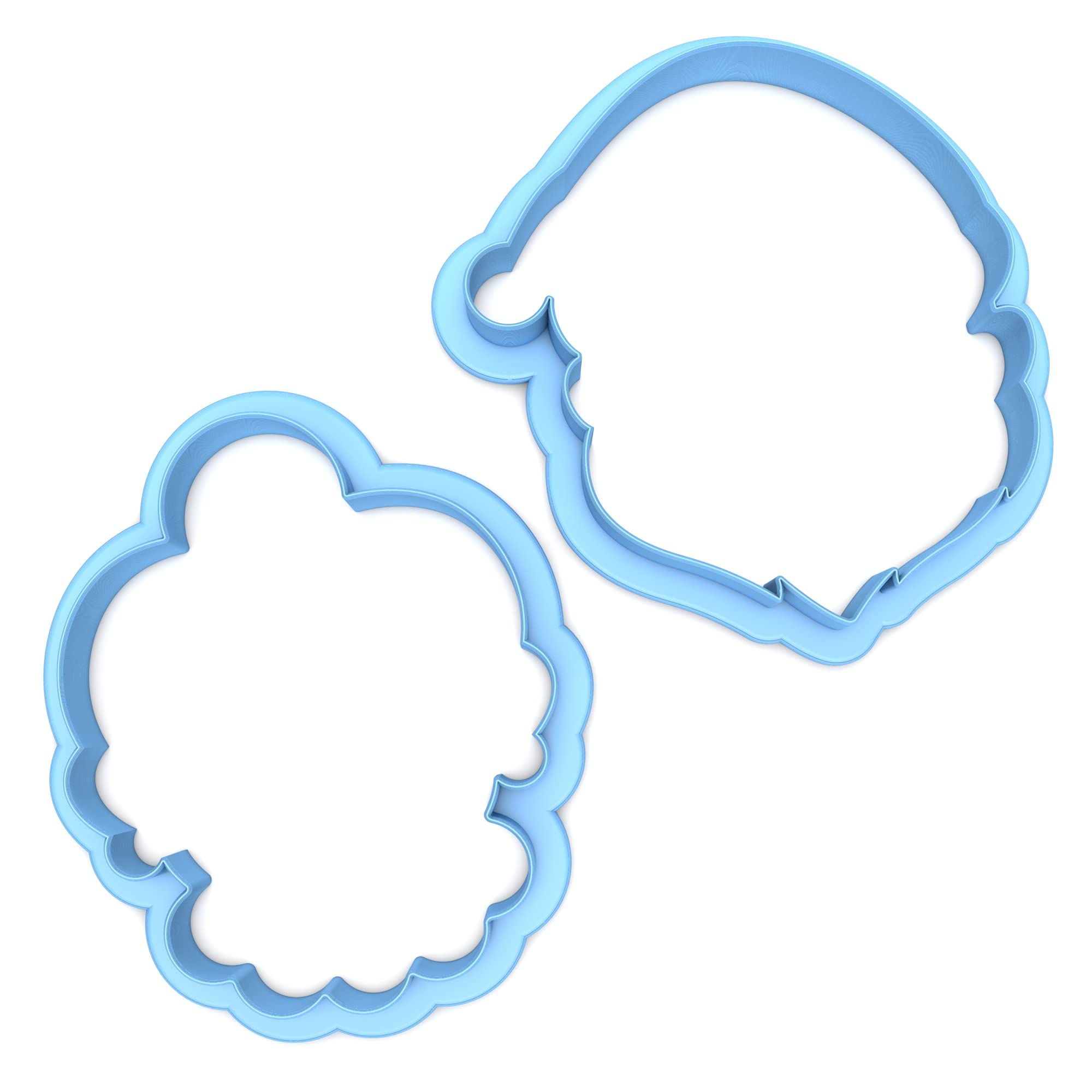 Sweet Prints Inc Set of 2 Santa and Mrs. Claus Cookie Cutters - 3.5 Inch Christmas Baking Tools, Dishwasher Safe Stainless Steel - Perfect for Holiday Cookies, Gingerbread Men, and Festive Desserts