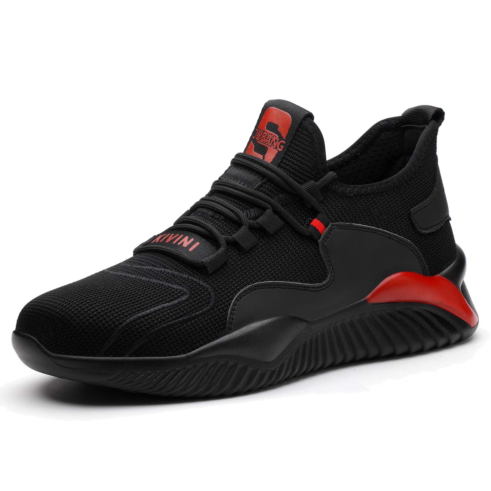 Lightweight Steel Toe Work Shoes for Men & Women - Slip & Puncture Resistant Safety Boots for Construction, Industrial & Warehouse Jobs | OSHA Compliant Work Footwear