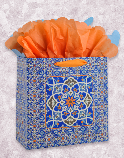 Elegant Blue Gift Bags for Parties, Weddings & Special Occasions - Premium Quality & Reusable