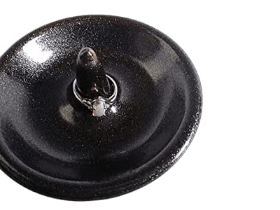Handmade Black Glitter Ceramic Ring Dish - Elegant Jewelry Holder for Rings, Earrings & Small Accessories | Perfect for Bedroom Vanity, Bathroom Counter & Gift Giving