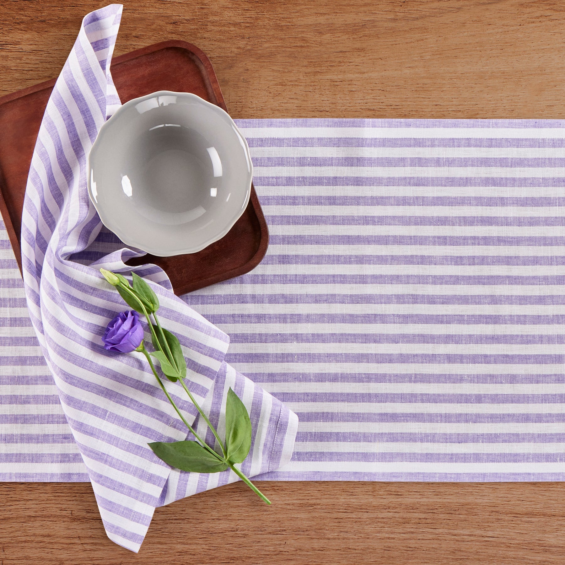 Amalfi Stripe Table Runner - Elegant Dining Decor for Weddings, Parties & Holiday Tablescapes