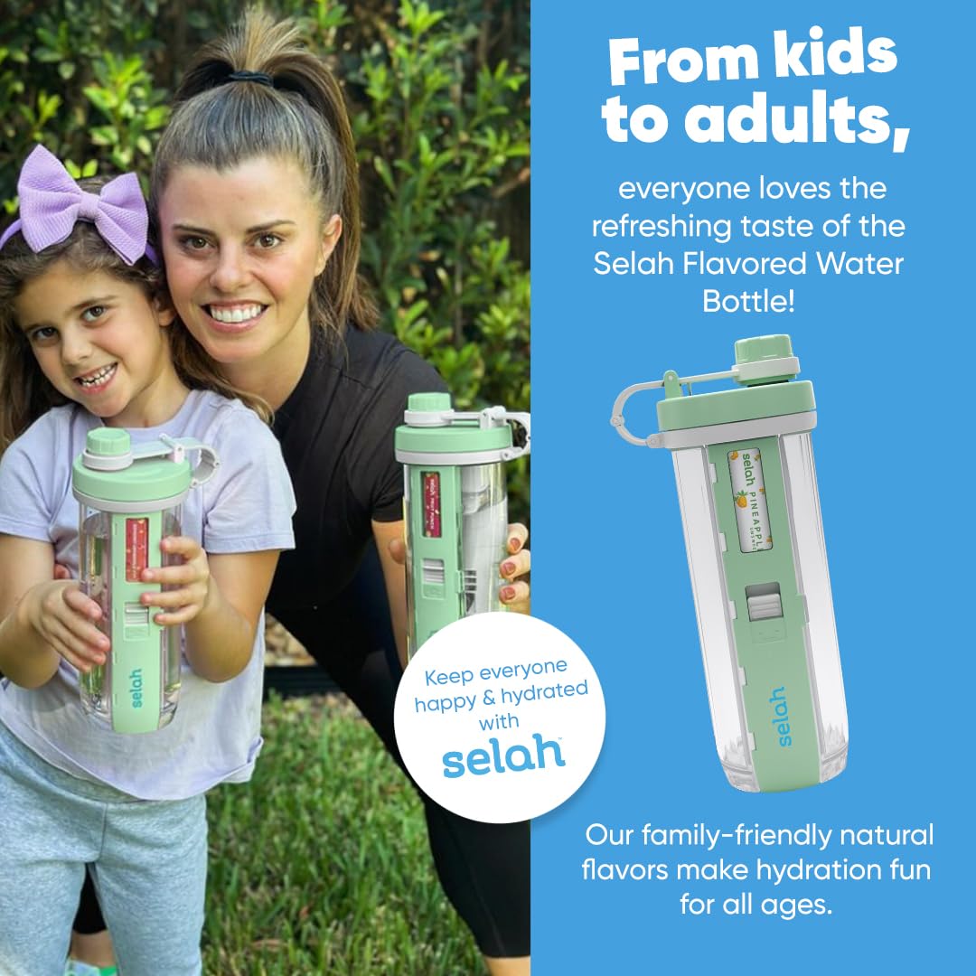 Selah Sugar-Free Vitamin Water Bottle - 20oz with Flavor Pods - for Energy & Sports Drinks
