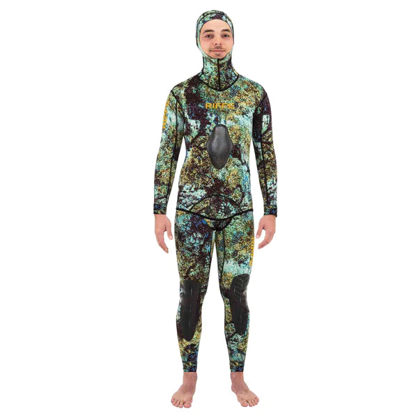 Riffe DIGI TEK Camo Men's Wetsuit (2PC. SET) 3.5mm Neoprene Scuba Diving Wetsuit for Spearfishing & Freediving - Warm & Flexible Cold Water Gear