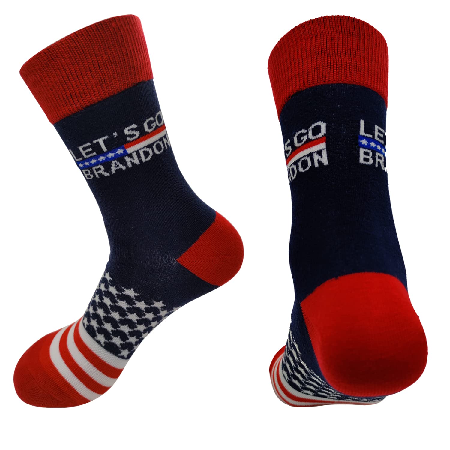 Let's Go Brandon Socks - Patriotic Trump Biden Political Socks for Men & Women - Funny Unisex Dress Socks - Great Gift for Conservatives & Political Enthusiasts - Perfect for Elections, Rallies & Everyday Wear