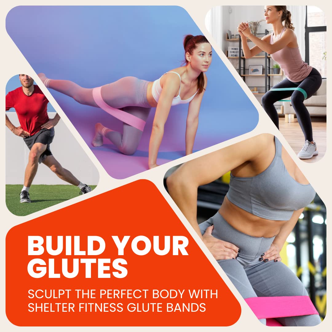 Premium Glute Resistance Bands for Men & Women - Non-Slip Booty Bands for Home Workouts, Squats & Full Body Training - Wide Durable Elastic Bands for Legs, Hips & Butt Lifting (3-Pack) - Perfect for Gym, Yoga, Pilates & Travel Fitness