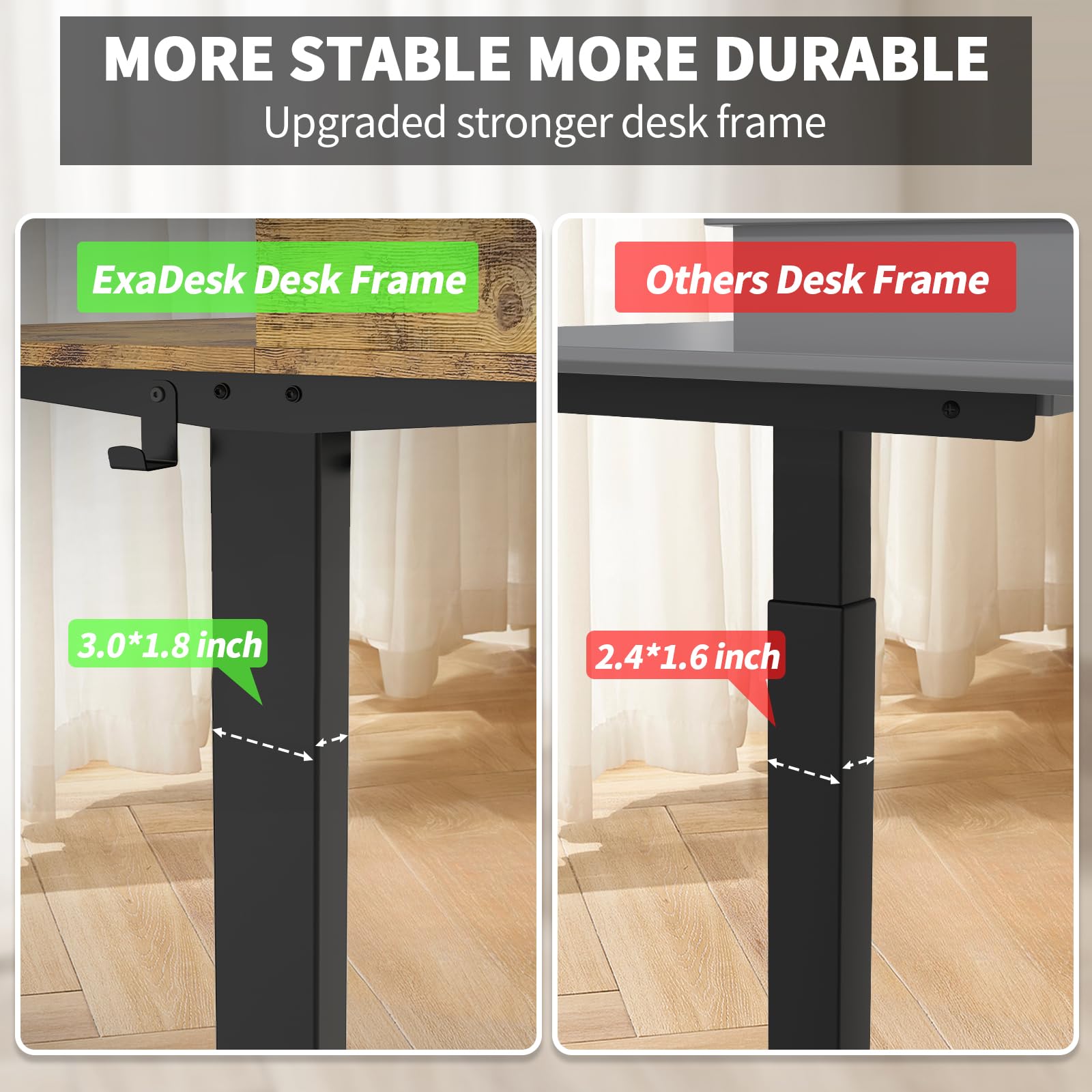 63×30 Inch Electric Standing Desk with 2 Drawers - Adjustable Height Ergonomic Workstation with Storage Shelf | Home Office Desk for Sit-Stand Work, Gaming & Study (Black)