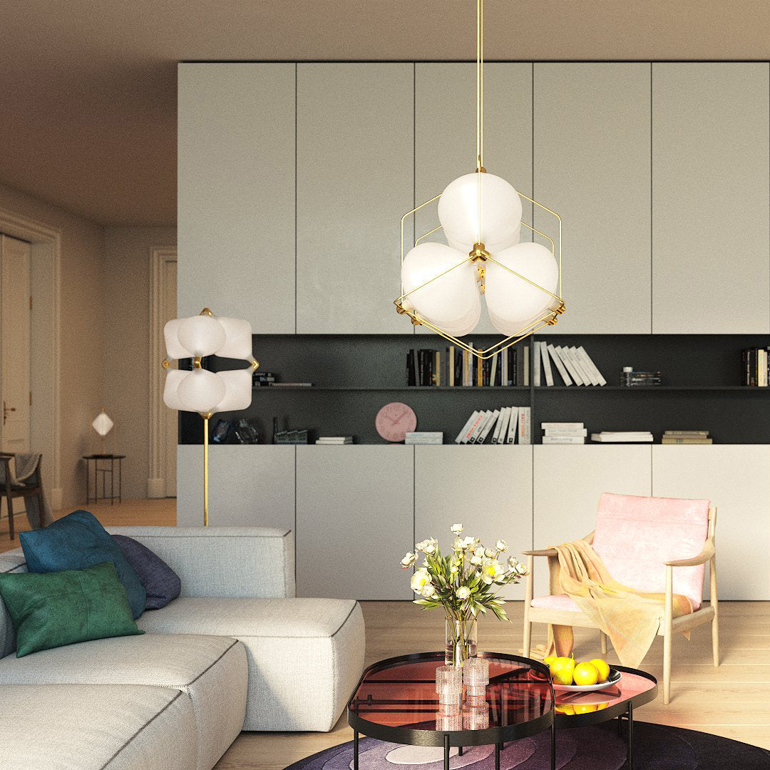 Stylish Clover Pendant Lamp - Modern 4-Leaf Clover Design Ceiling Light Fixture for Kitchen Island, Dining Room & Bedroom Decor
