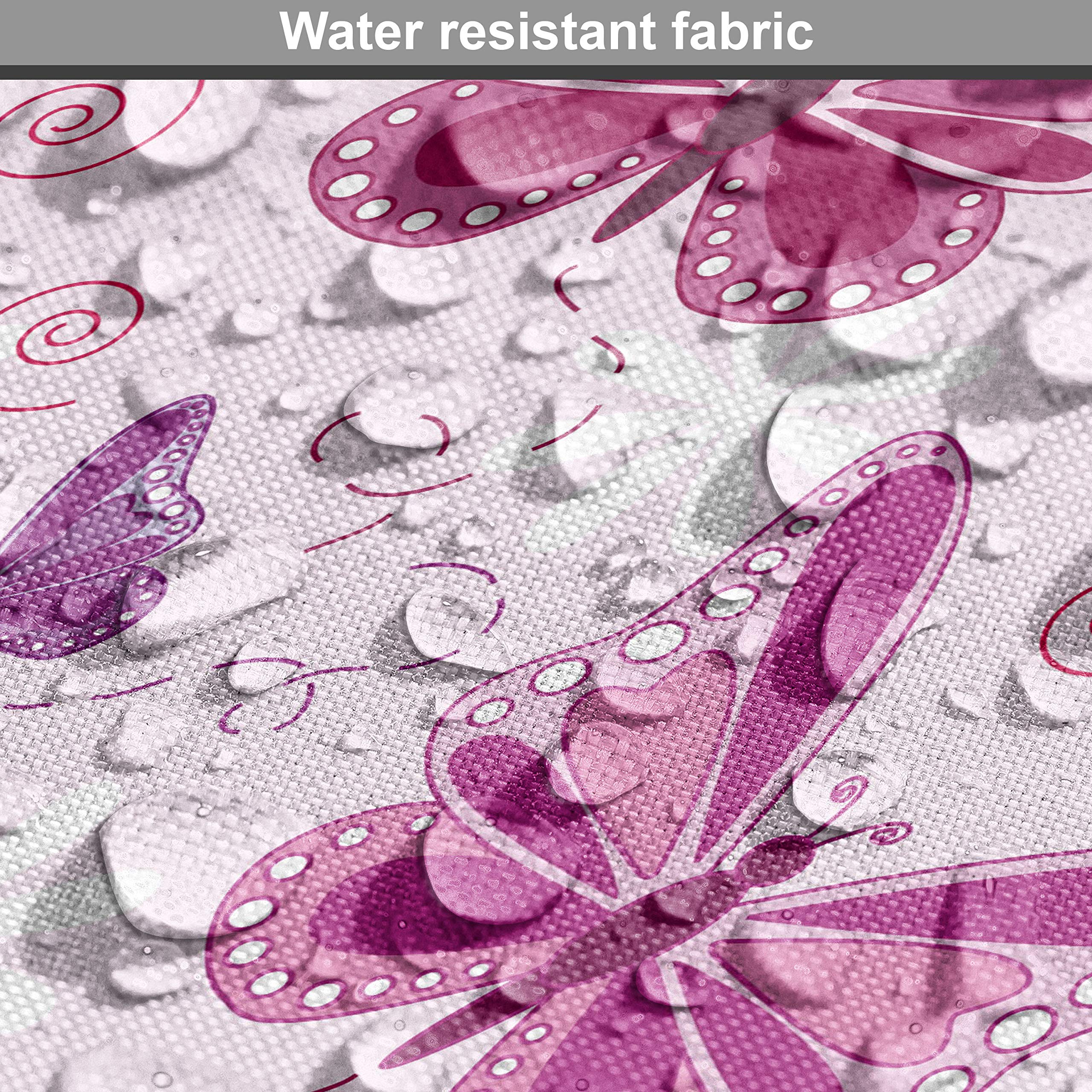 Ambesonne Purple Fabric by The Yard - Abstract Butterfly Floral Print Upholstery Material for Sofa, Curtains & Home Decor | 10 Yards Soft Maroon Purple Pale Pink | Perfect for DIY Projects, Bedding & Crafting