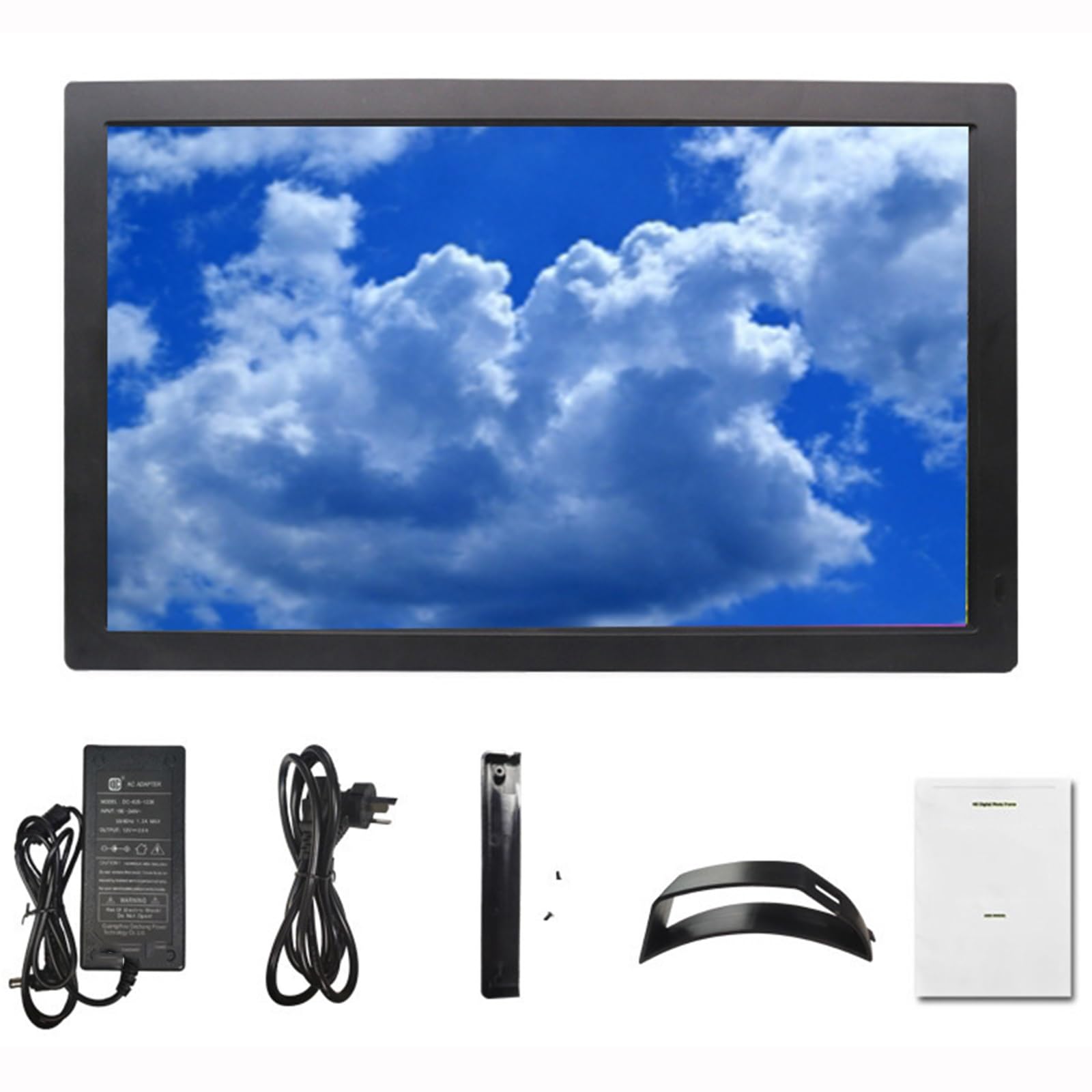 22 Inch HD Digital Photo Frame & Video Display - Commercial Electronic Advertising Screen for Stores, Restaurants, Offices (Black) | Perfect for Digital Menus, Promotions & Product Showcases