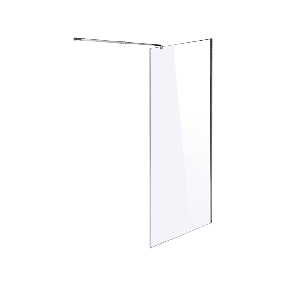 10mm Frameless Safety Glass Shower Screen - 1000mm x 2100mm Tempered Bathroom Glass Panel for Walk-in Showers and Modern Bathrooms