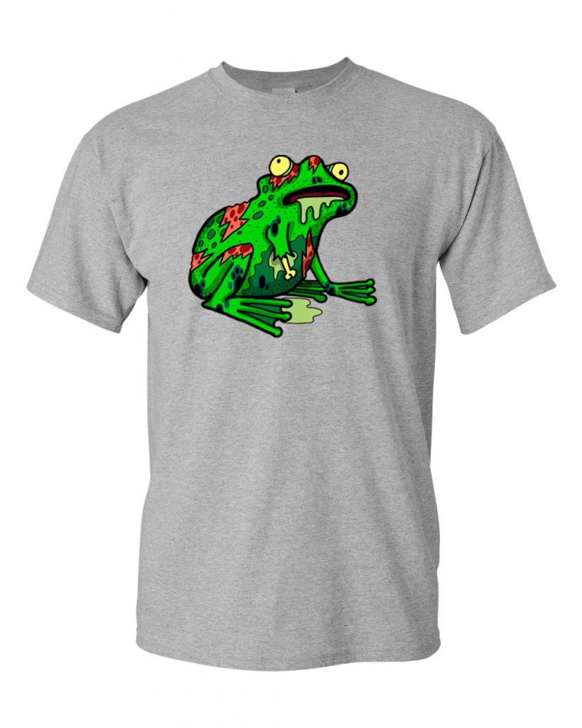 Zombie Frog Undead Animals Graphic T-Shirt for Adults | Cool Horror & Halloween Tee | Perfect for Cosplay, Parties & Gifting