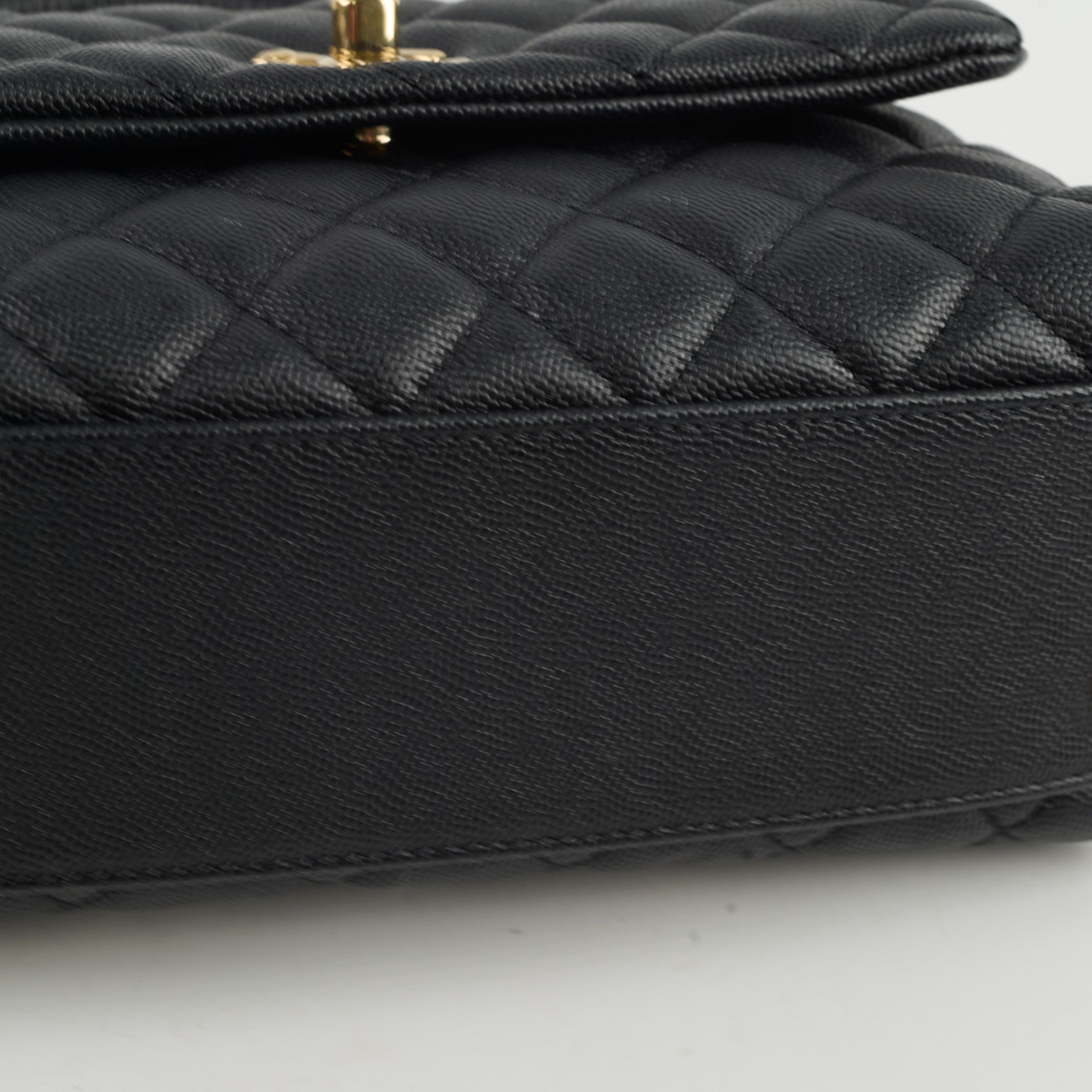 Chanel Small Coco Handle Bag in Black Caviar Leather - Perfect for Evening Events & Luxury Fashion Accessories