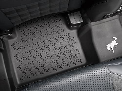Premium 5-Piece Black Rubber Floor Mats Set - Front, Rear & Cargo Liners for 2021-2022 Ford Bronco Sport (Fits Models with Full Size Spare Tire) - All-Weather Protection & Easy Cleaning for Off-Road Adventures & Daily Commutes