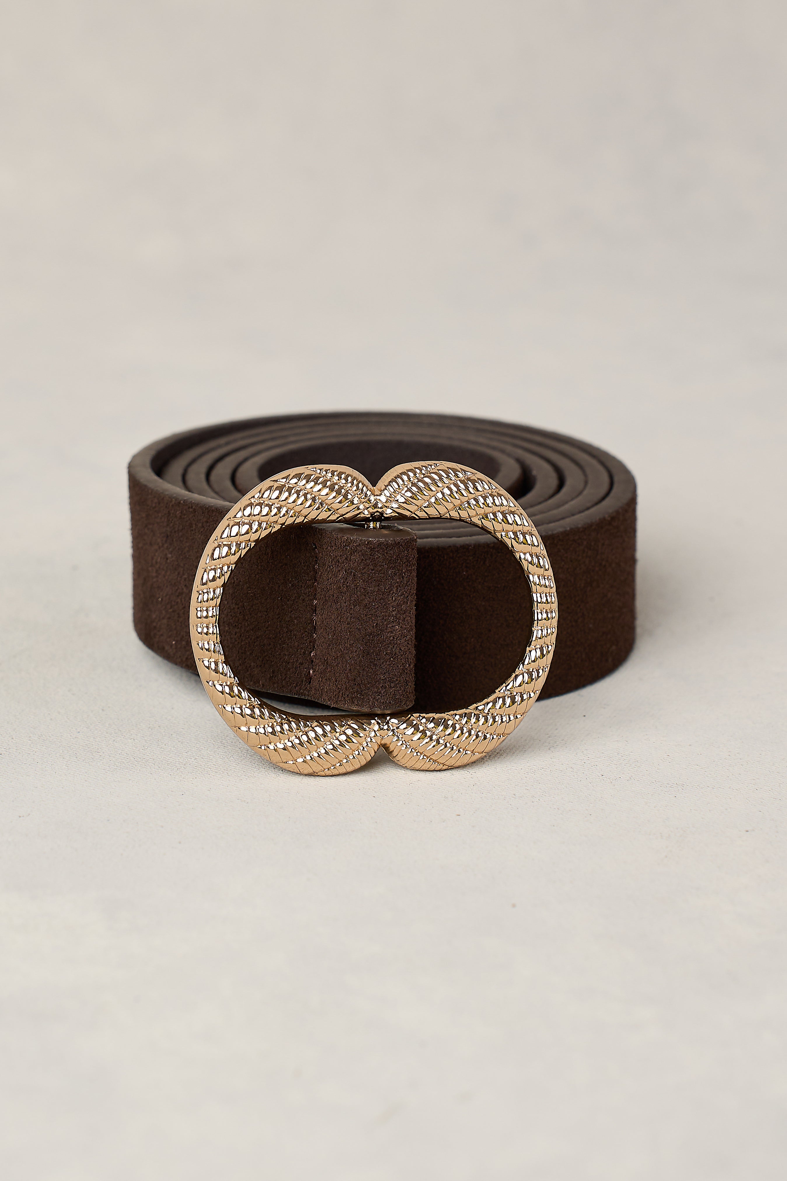 Sienna Suede Leather Belt for Women - Chocolate Brown Waist Belt | Stylish Fashion Accessory for Casual Outfits, Office Wear & Date Nights