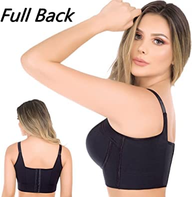 Rosyclo Full Back Coverage Bras for Women - Seamless Deep Cup Shapewear Bra with Push Up & Back Fat Control - Perfect for Sports, Workouts & Everyday Comfort
