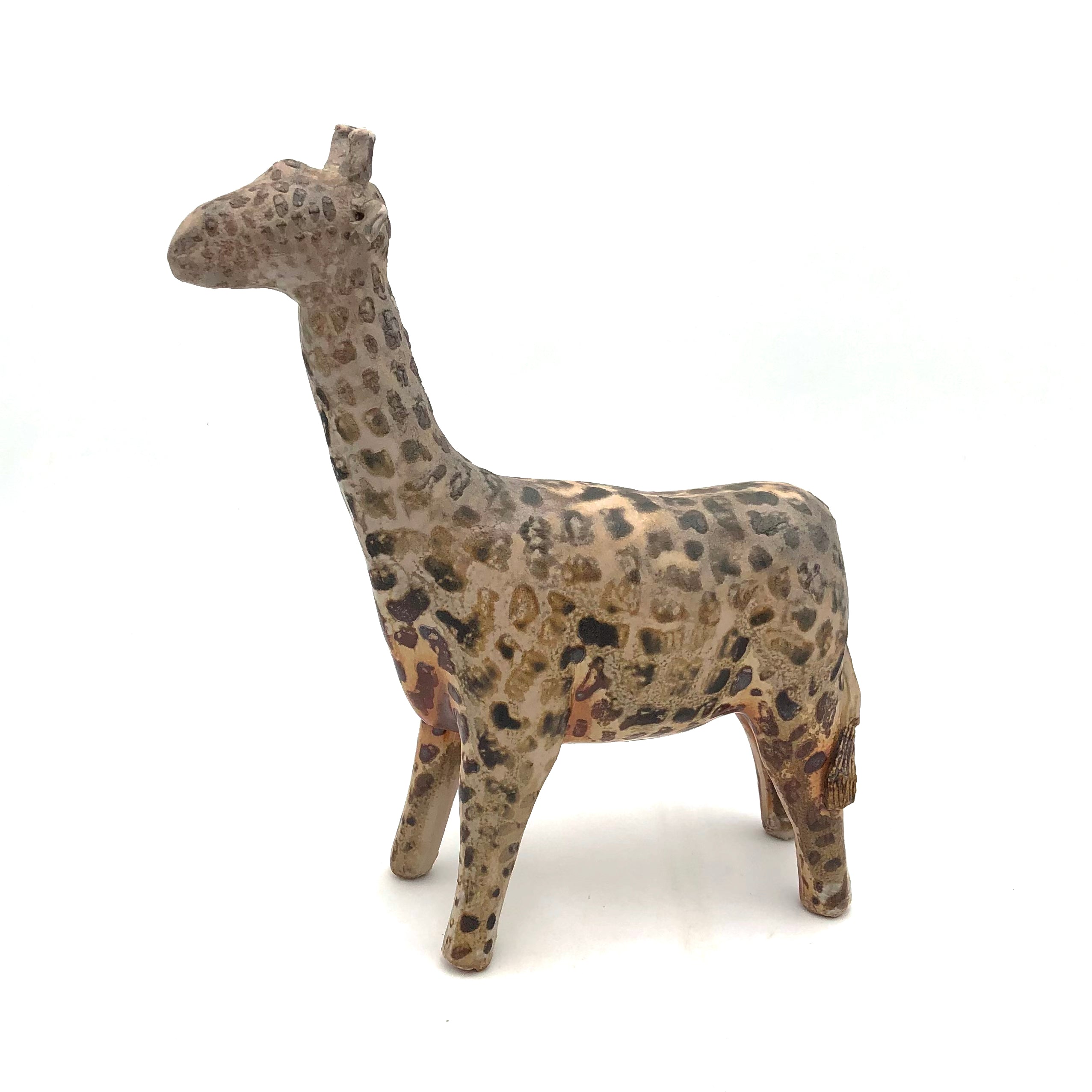 Brian Horsch Wood Fired Ceramic Giraffe Sculpture - Handcrafted Art for Home Decor & Gift Giving