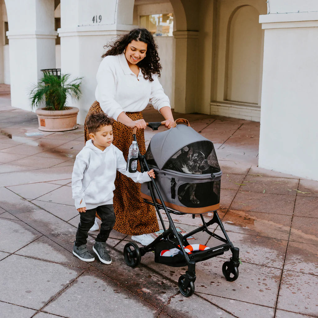WonderFold P2 Pet Stroller - Lightweight & Foldable Dog Cat Stroller for Small to Medium Pets - Perfect for Walking, Travel & Outdoor Adventures