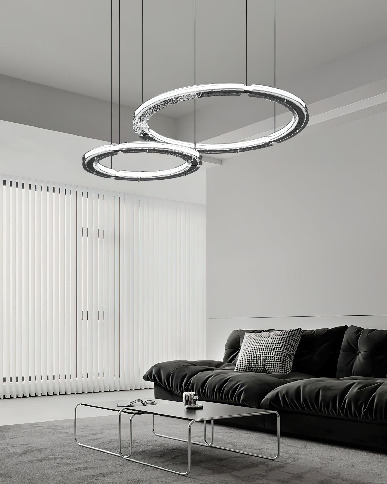 Celestial Rings Chandelier - Elegant Crystal Ceiling Light Fixture for Dining Room, Bedroom & Living Room Decor | Modern Home Lighting for Weddings & Special Events