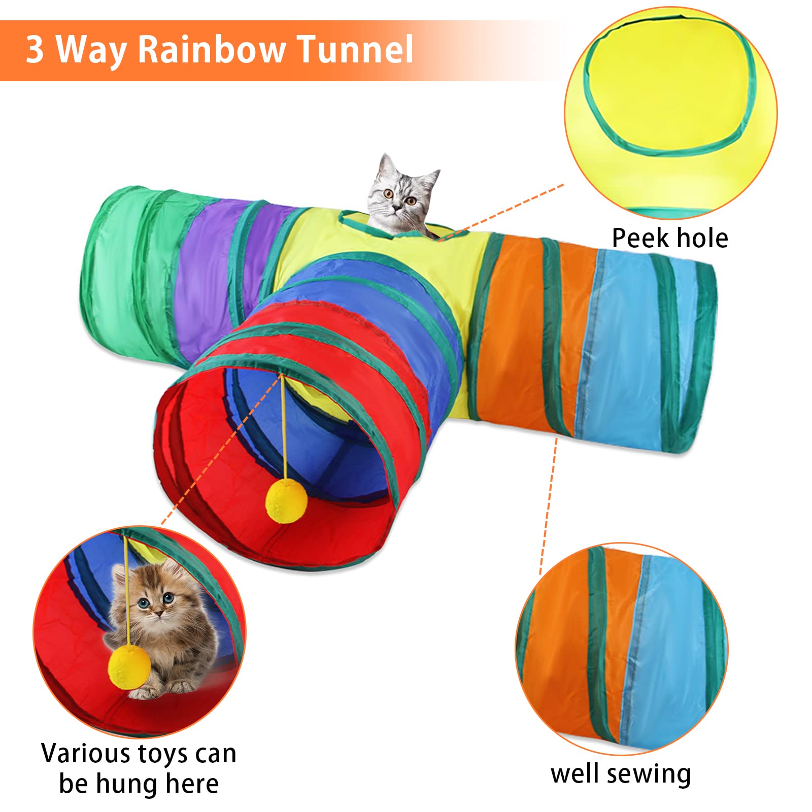 **32-Piece Cat Toys Set - Interactive Kitten Toys with Feather Teaser, Sisal Mice, Bell Balls & Crinkle Balls - Fun Indoor Play for Cats & Kittens - Perfect for Exercise & Bonding**