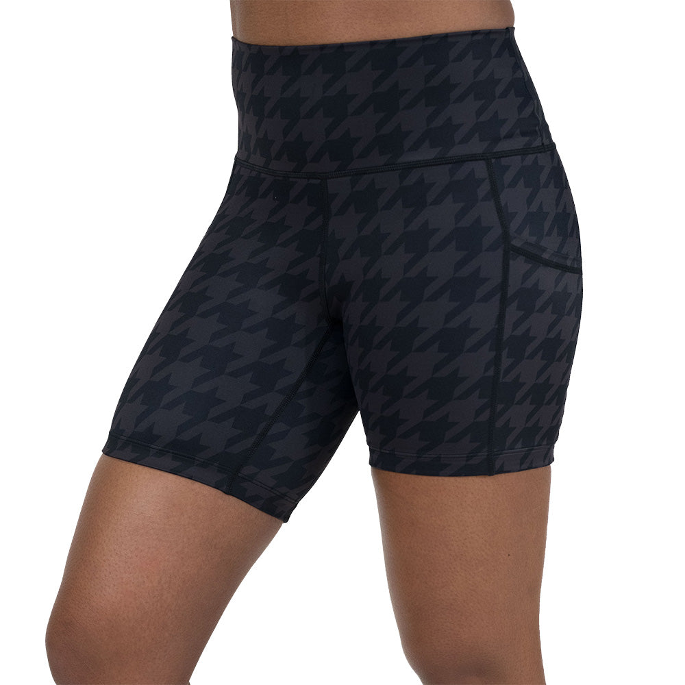 Houndstooth Shorts for Women - Trendy High Waisted Summer Shorts | Comfortable & Stylish for Casual Outings, Beach, and Travel