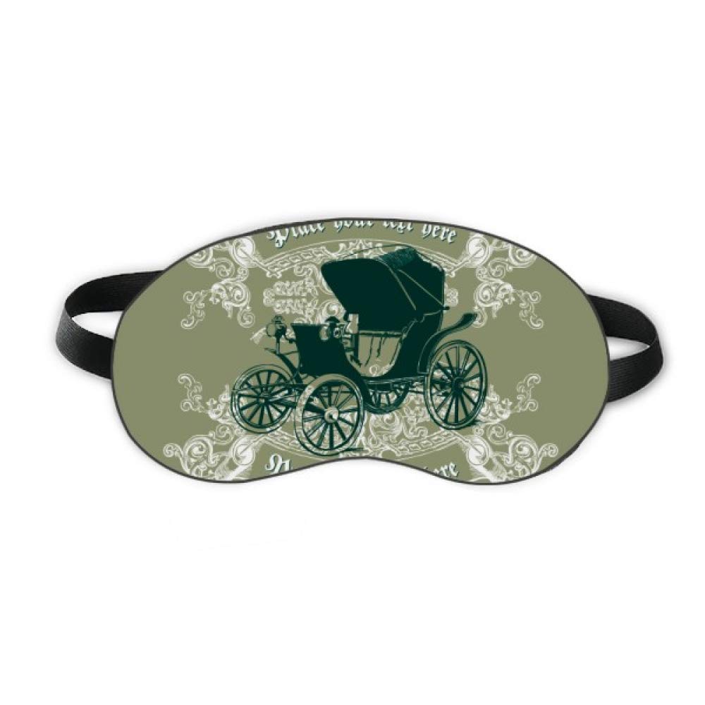 Dark Green Classic Cars Flower Pattern Sleep Mask - Soft Night Blindfold for Better Sleep, Travel & Relaxation