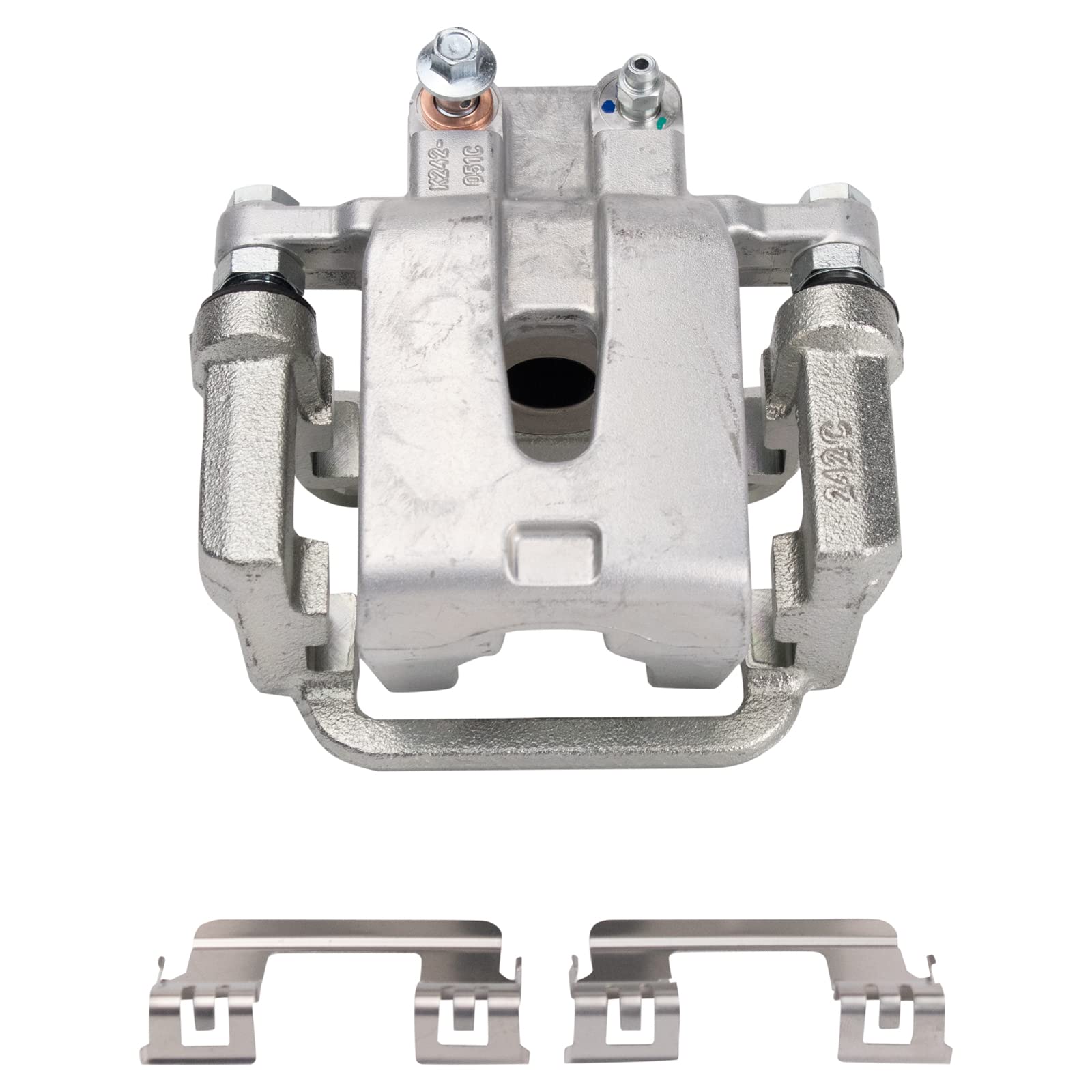 TRQ Rear Brake Calipers with Ceramic Pads & Drilled Rotors - Compatible with Dodge Challenger & Charger - Perfect for Performance Upgrades & Street Racing