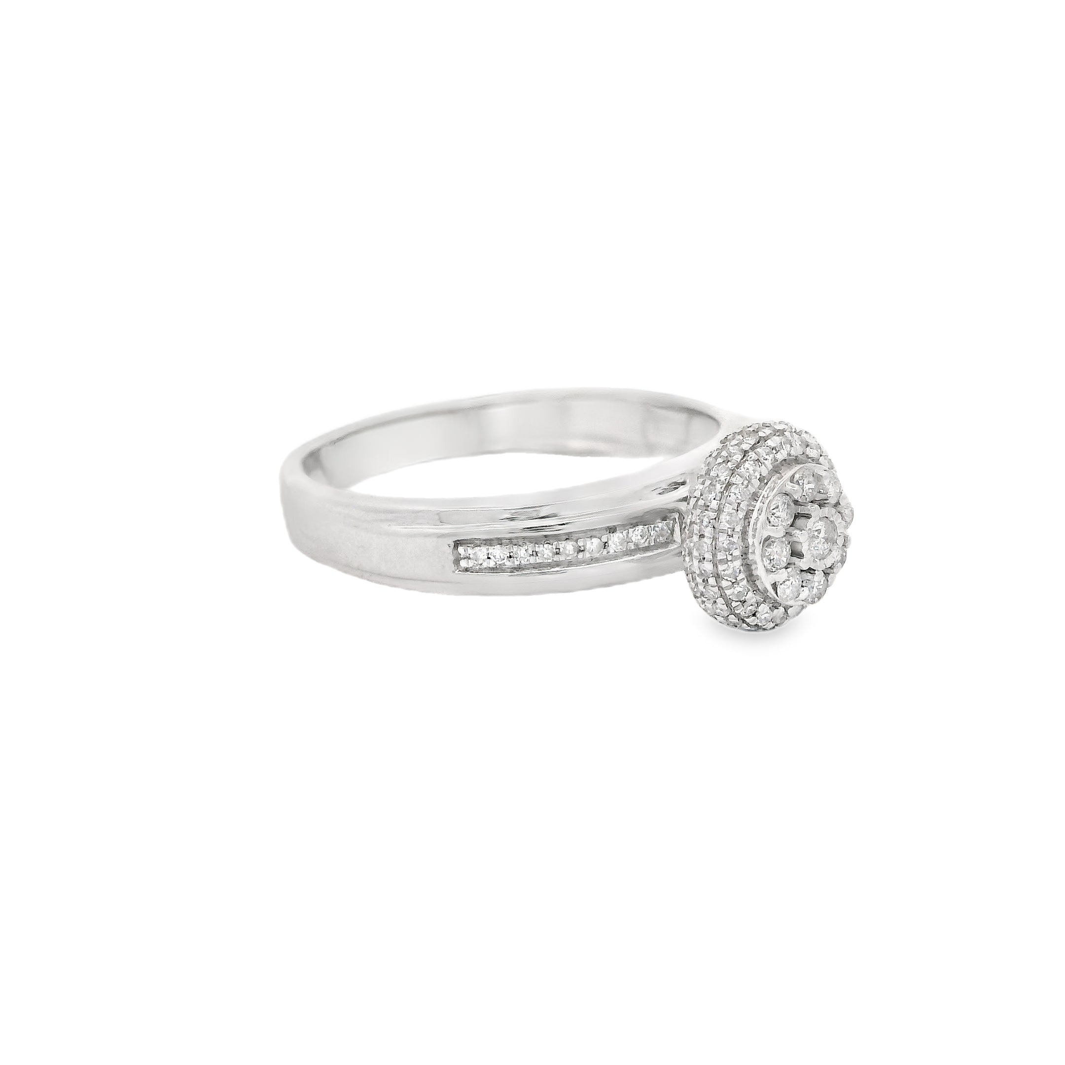14K White Gold Trio Diamond Ring Set for Women - Elegant Stackable Wedding Bands, Anniversary & Engagement Rings - Perfect for Bridal Jewelry, Gift Giving & Special Occasions