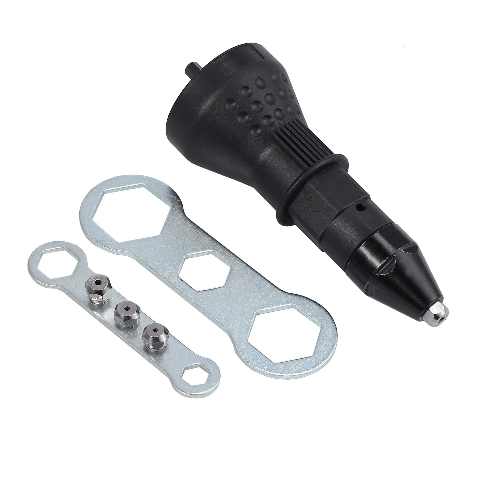 eSynic Electric Rivet Gun Adapter Kit - Convert Cordless Drill to Rivet Tool for Metal, Wood & DIY Projects | Insert Nut Tool for Secure Fastening | Perfect for Home Repair, Automotive & Construction Work