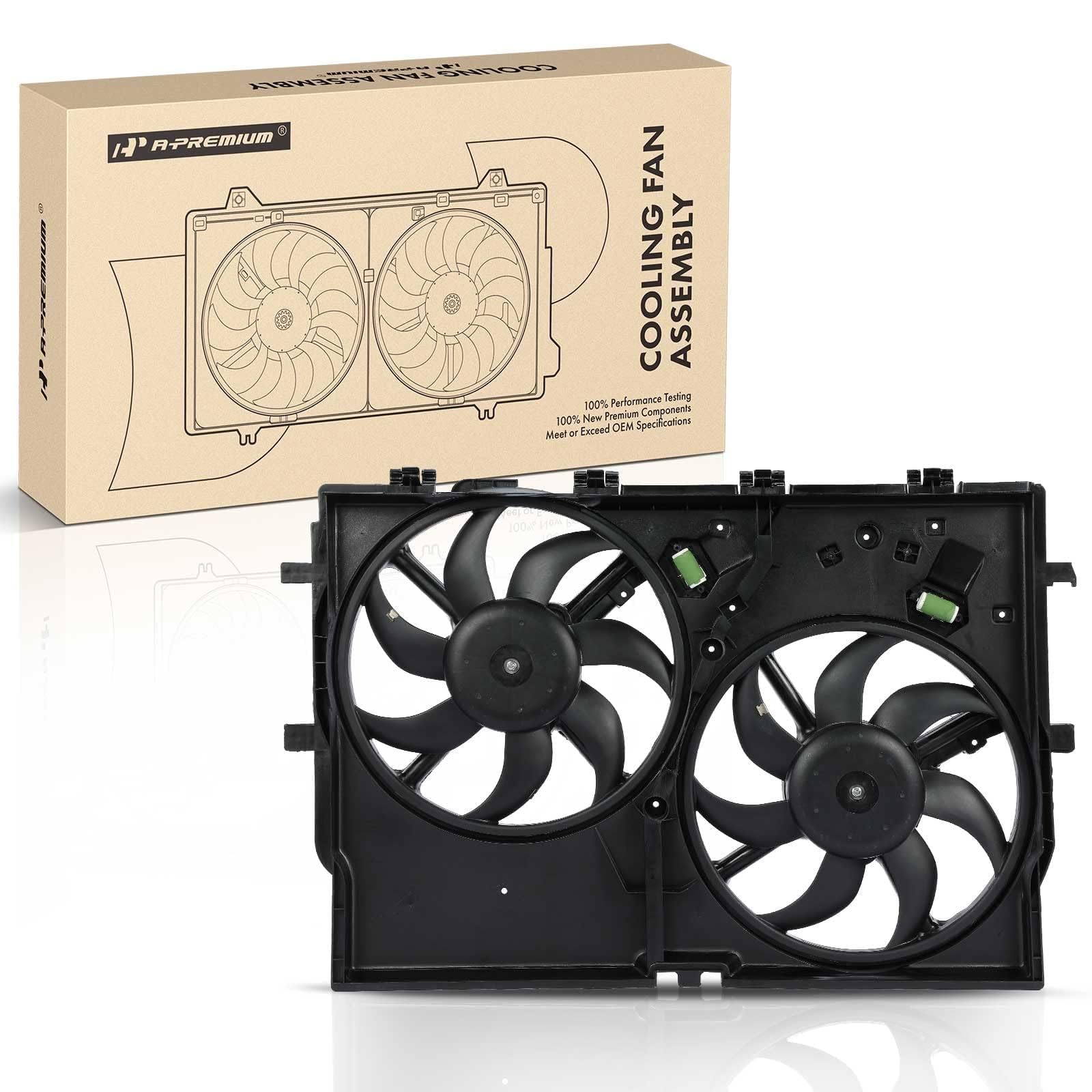 Premium Radiator Cooling Fan Assembly for Ram ProMaster 1500/2500/3500 (2014-2021) - AC Compatible Replacement for #68189000AB - Heavy Duty Cooling Solution for Commercial Vans & Work Trucks
