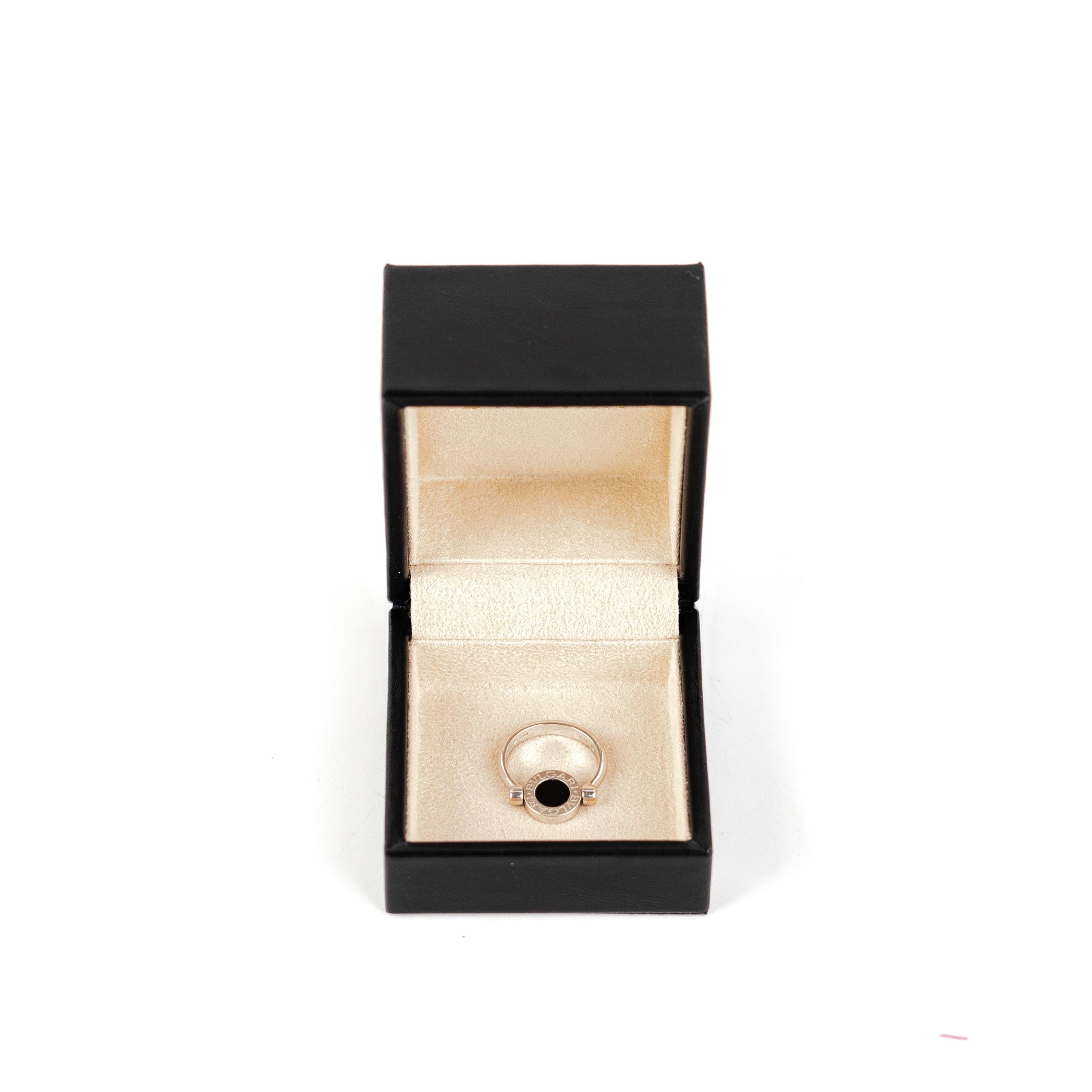Bvlgari 18K White Gold Ring for Women - Size 53 - Luxury Jewelry for Weddings, Anniversaries & Special Occasions