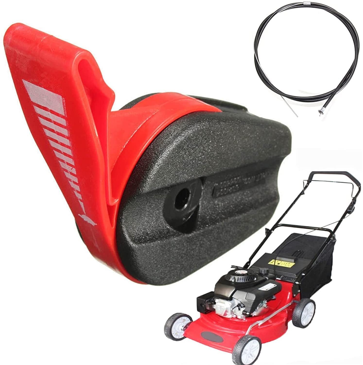 Electric Lawn Mower Throttle Switch Assembly - Replacement Cable Control for Gas & Petrol Garden Mowers - Perfect for DIY Repairs & Maintenance