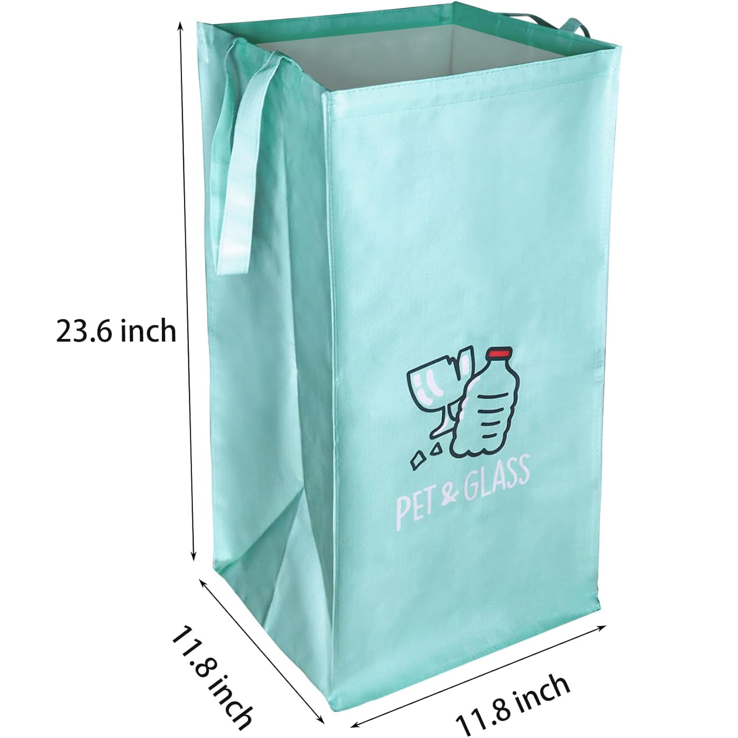 **42 Gallon Reusable Waterproof Recycling Bags - 3-Pack Kitchen & Home Waste Bin Combo for Trash & Recycling Separation | Eco-Friendly & Durable for Indoor & Outdoor Use**