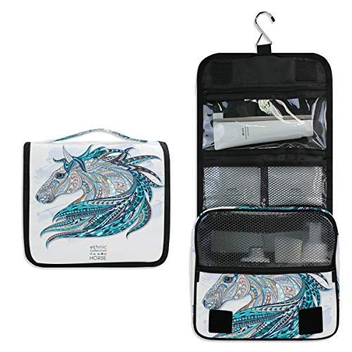 Premium Hanging Travel Toiletry Bag - Waterproof Cosmetic Organizer with Unicorn Design for Men & Women | Perfect for Camping, Gym & Airplane Carry-on by domook