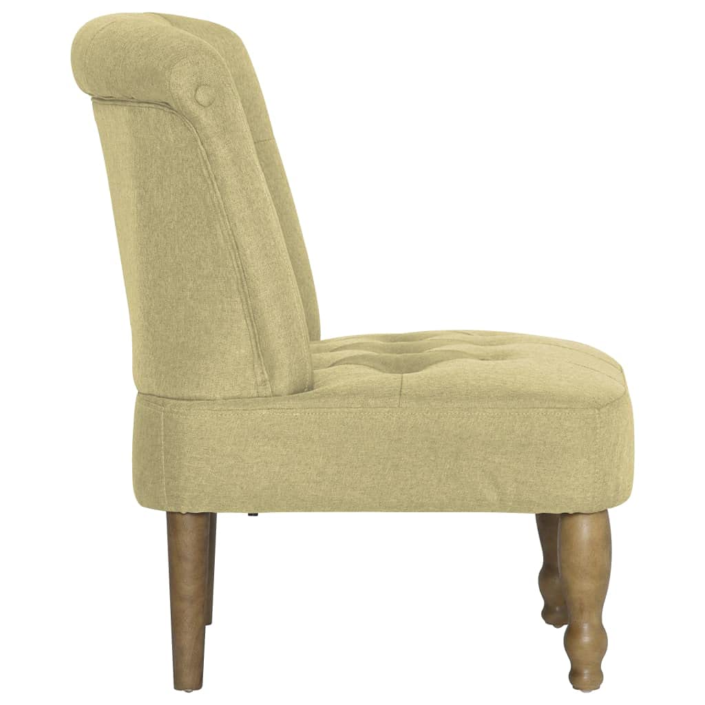 2-Piece Green Fabric Tufted French Accent Chairs - Upholstered Living Room Sofa & Club Chairs for Bedroom, Home Office, Hosting Room | Elegant Seating for Lounge, Reading Nook & Guest Reception