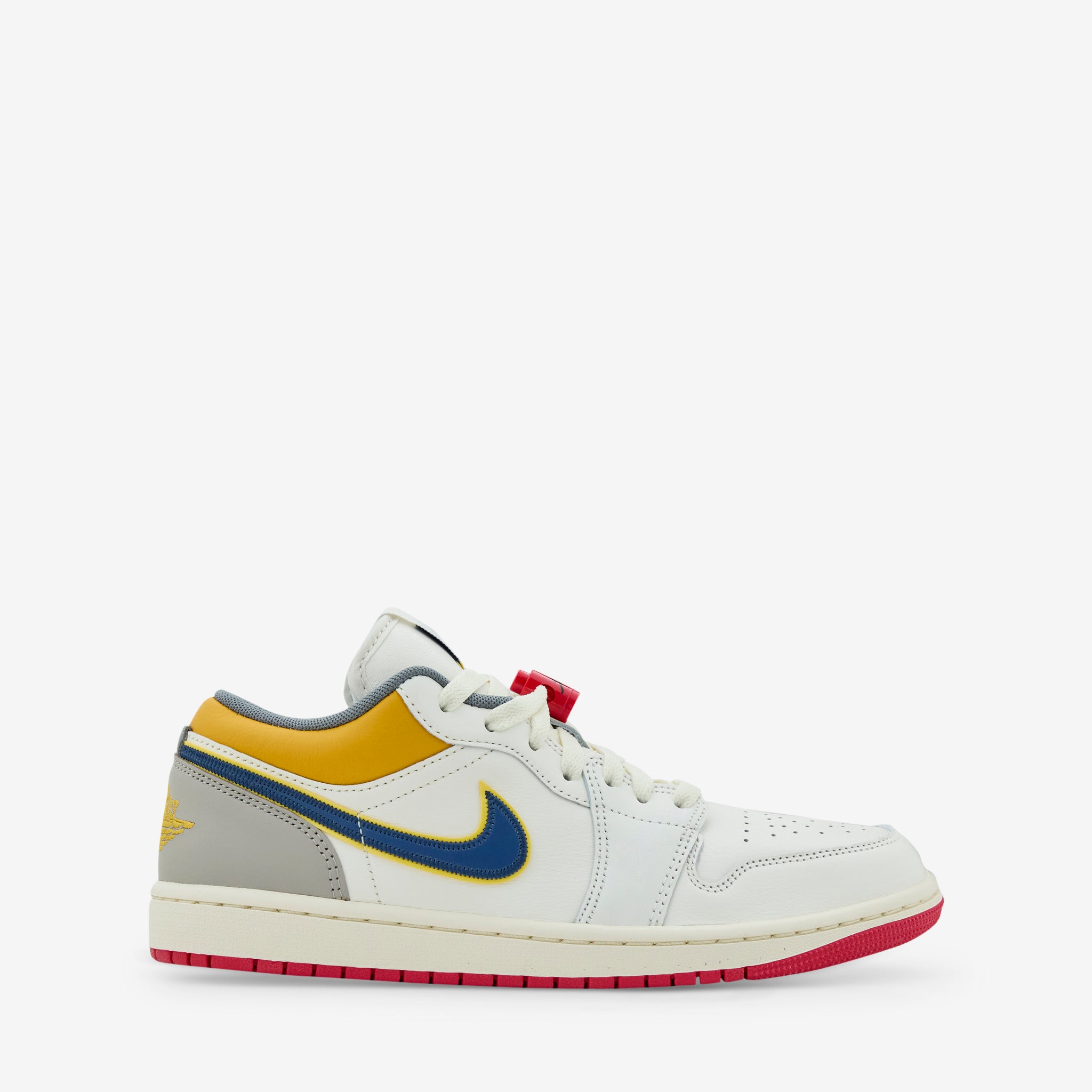 Air Jordan 1 Low Premium Sneakers in Sail/Brave Blue/Cashmere/College Grey - Men's Basketball Shoes for Casual Wear & Street Style