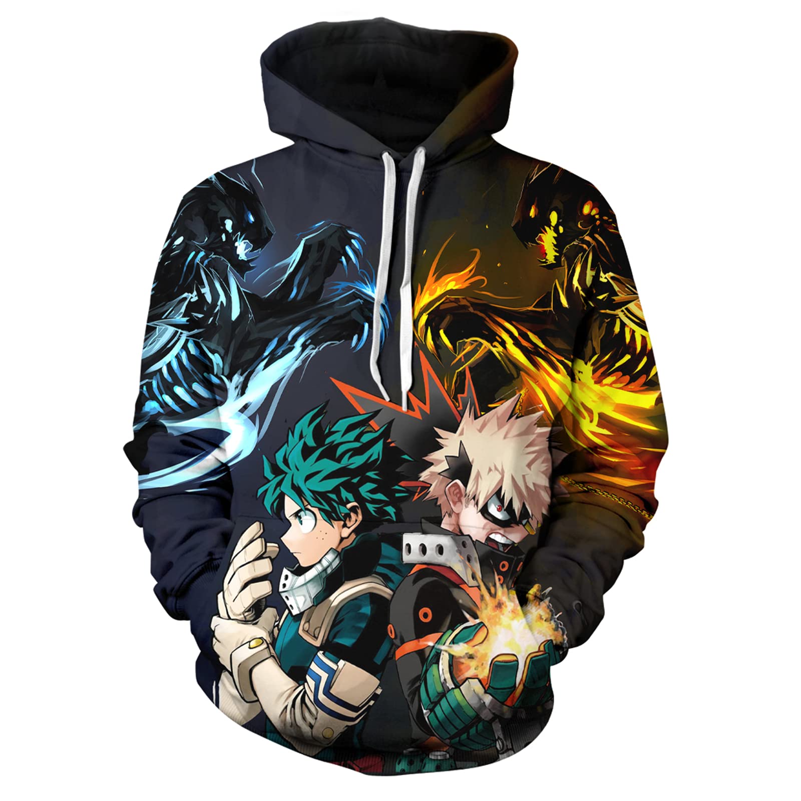 Trendy Anime Pullover Hoodie for Adults & Teens - BDSAZ Unisex Graphic Sweatshirt | Perfect for Cosplay, Casual Wear & Gifts