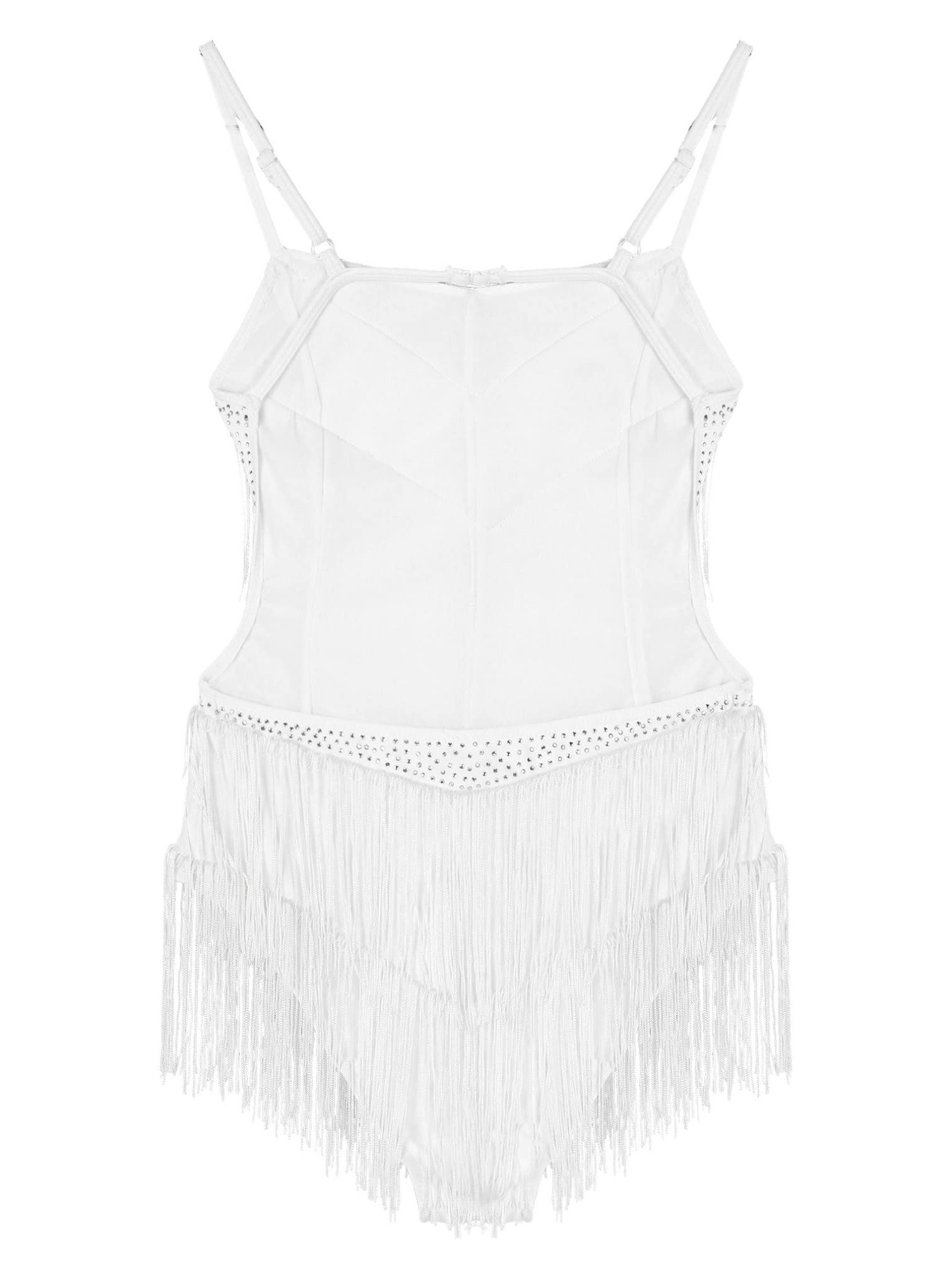 EasyForever Women's Tassel Leotard Latin Dance Costume - Backless Fringed Rumba Samba Ballroom Dress for Competition & Performance | Elegant Dancewear for Professional Dancers & Beginners