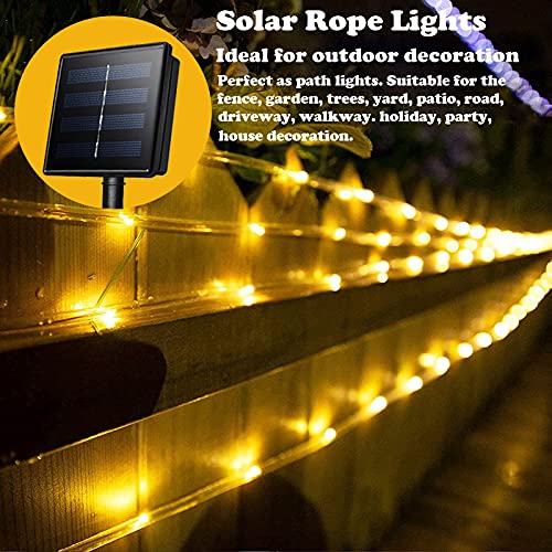 33ft Solar String Lights with 100 LEDs - Waterproof Outdoor Fairy Lights for Christmas, Garden, Patio, and Holiday Decorations - Perfect for Backyard, Wedding, Party, and Landscape Lighting
