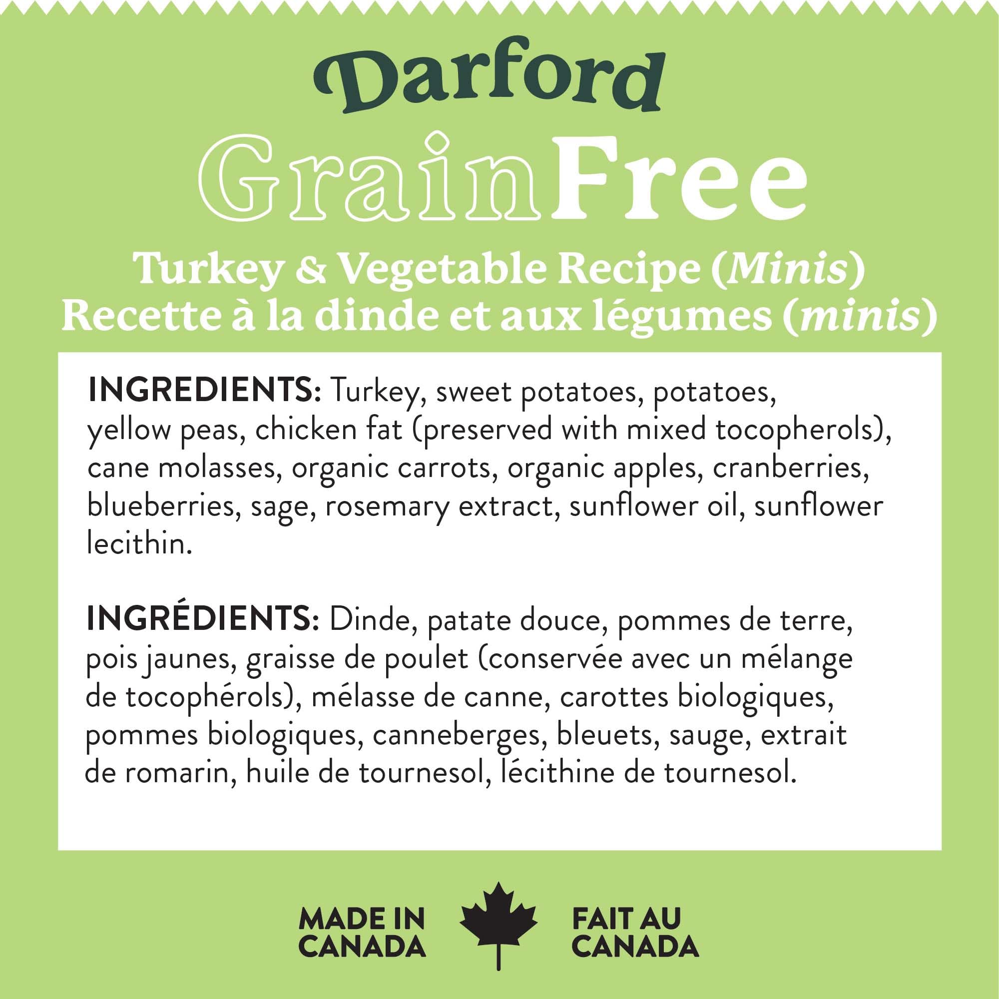 Grain Free Dog Treats with Turkey & Mixed Vegetables - 15 lb Bag - Healthy Natural Snacks for Small & Large Dogs - Perfect for Training, Rewards & Daily Treats