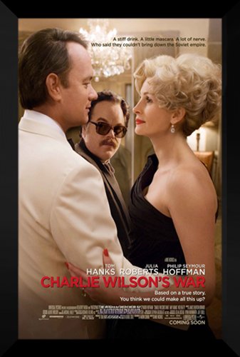 Charlie Wilson's War Framed 27x40 Movie Poster Starring Tom Hanks - Vintage Hollywood Wall Art for Home Theater & Movie Room Decor