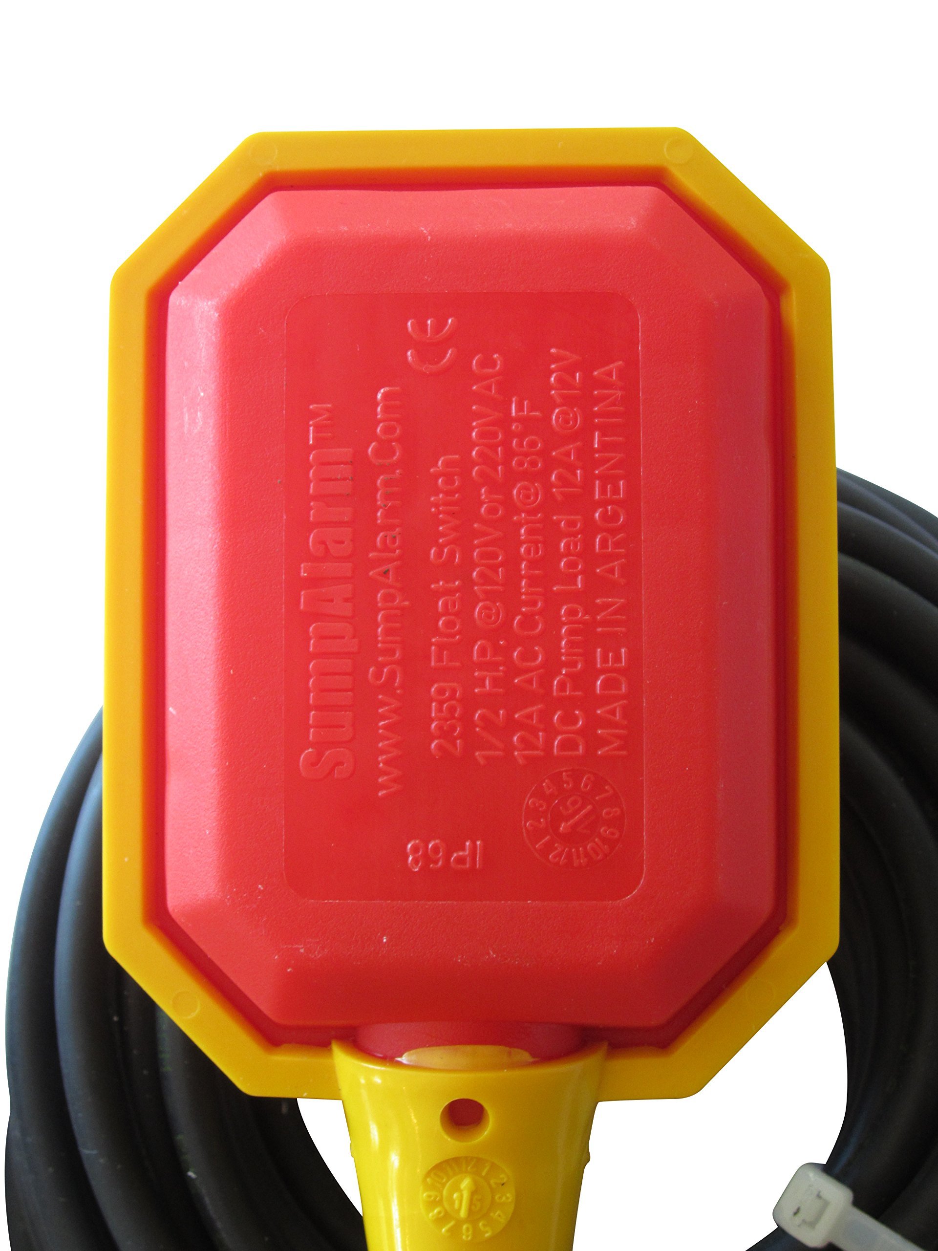 High Water Alarm for Sump Pump & Septic Tank - 90dB Weatherproof Alarm with 33ft Float Switch & LED Power Indicator | Indoor/Outdoor Flood Alert System | US Tech Support | Ideal for Basement, Crawl Space & Septic Monitoring