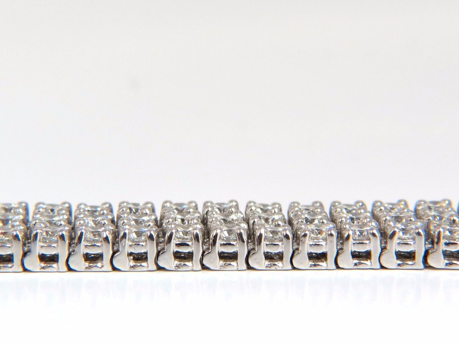 12.32ct Natural Diamond Tennis Bracelet - 14kt White Gold, G/VS Clarity, Three Rows, 7 Inch, Brilliant Cut | Perfect for Weddings, Anniversaries & Special Occasions
